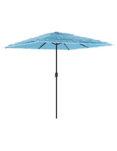 Ombrellone Giardino con Palo in Acciaio Blu 248x248x248 cm