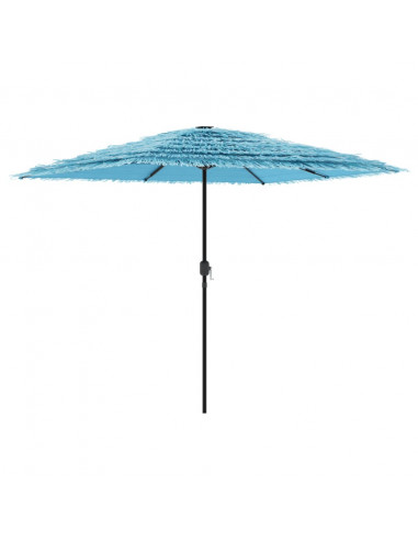 Ombrellone Giardino con Palo in Acciaio Blu 248x248x248 cm