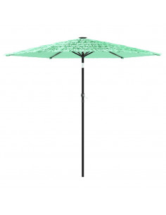 Ombrellone Giardino con Palo in Acciaio Verde 223x223x213 cm 2