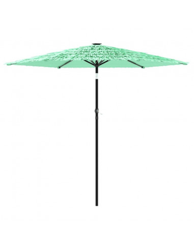 Ombrellone Giardino con Palo in Acciaio Verde 223x223x213 cm