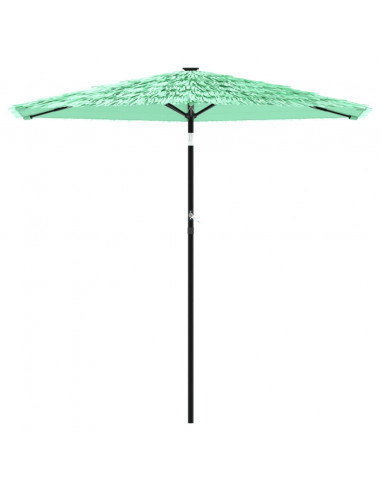 Ombrellone Giardino con Palo in Acciaio Verde 223x223x213 cm