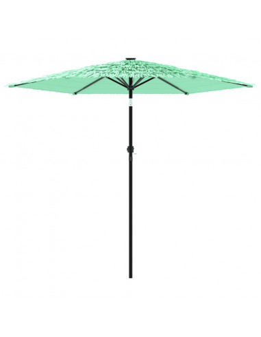 Ombrellone Giardino con Palo in Acciaio Verde 223x223x213 cm