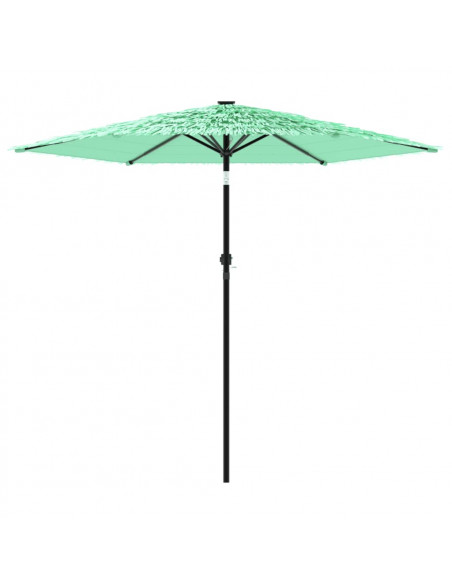 Ombrellone Giardino con Palo in Acciaio Verde 223x223x213 cm
