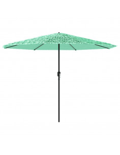 Ombrellone Giardino con Palo in Acciaio Verde 324x324x247 cm 2