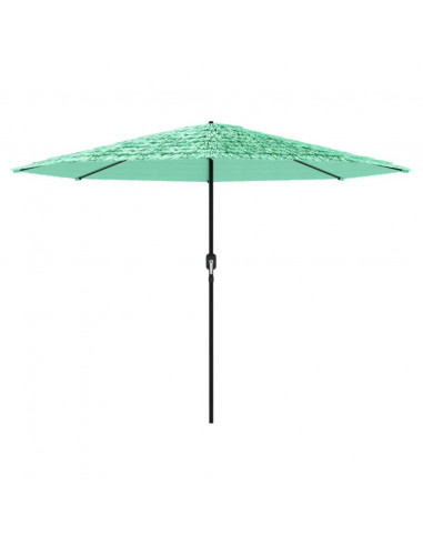 Ombrellone Giardino con Palo in Acciaio Verde 324x324x247 cm