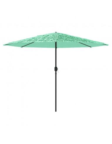 Ombrellone Giardino con Palo in Acciaio Verde 324x324x247 cm