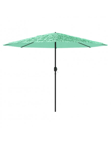 Ombrellone Giardino con Palo in Acciaio Verde 324x324x247 cm