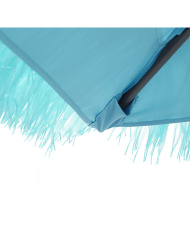 Ombrellone Giardino con Palo in Acciaio Blu 246x246x230 cm