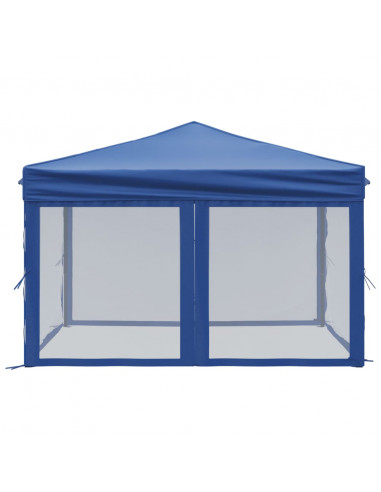 Tenda per Feste Pieghevole con Pareti Laterali Blu 3x3 m