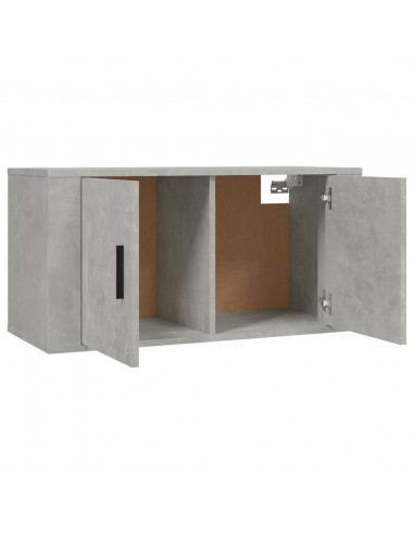 Mobili Porta TV a Parete 2 pz Grigio Cemento 80x34,5x40 cm