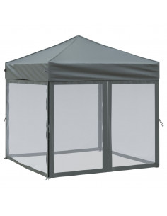 Tenda per Feste Pieghevole con Pareti Laterali Antracite 2x2 m 2