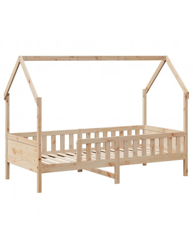 Giroletto Casetta per Bambini 90x200 cm Legno Massello di Pino