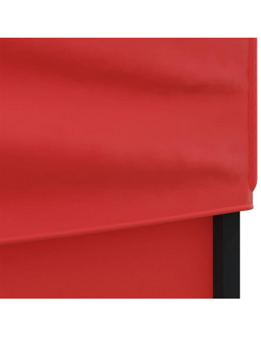 Tenda per Feste Pieghevole con Pareti Laterali Rosso 2x2 m
