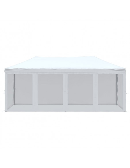 Tenda per Feste Pieghevole con Pareti Laterali Bianco 3x6 m