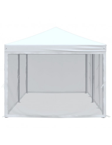 Tenda per Feste Pieghevole con Pareti Laterali Bianco 3x6 m