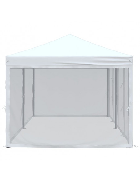 Tenda per Feste Pieghevole con Pareti Laterali Bianco 3x6 m