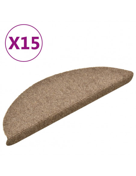 Tappetini Autoadesivi Scale 15 pz Crema 56x17x3 cm Agugliati