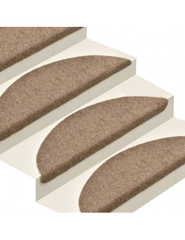 Tappetini Autoadesivi Scale 15 pz Crema 56x17x3 cm Agugliati