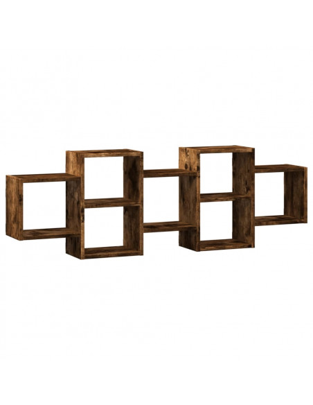 Mensola a Muro Rovere Fumo 129x18x42 cm in Truciolato