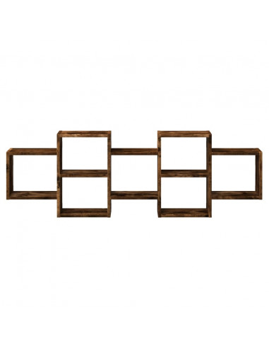 Mensola a Muro Rovere Fumo 129x18x42 cm in Truciolato