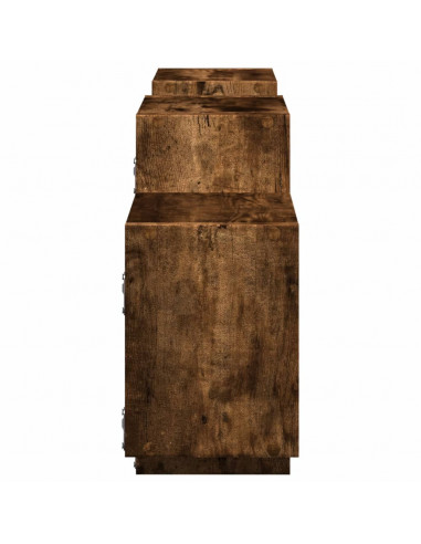 Mensola a Muro Rovere Fumo 129x18x42 cm in Truciolato