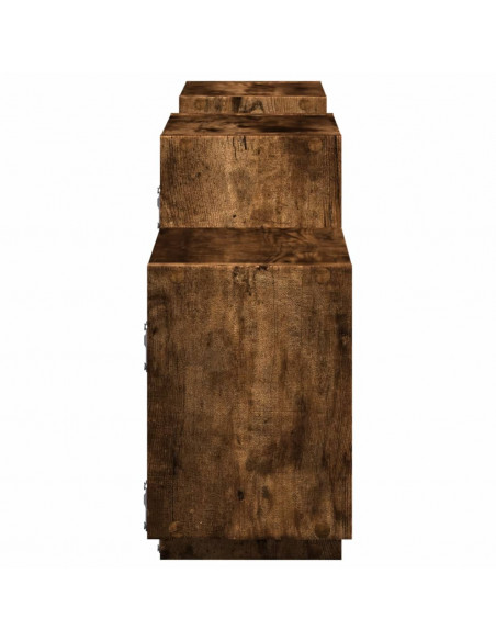 Mensola a Muro Rovere Fumo 129x18x42 cm in Truciolato