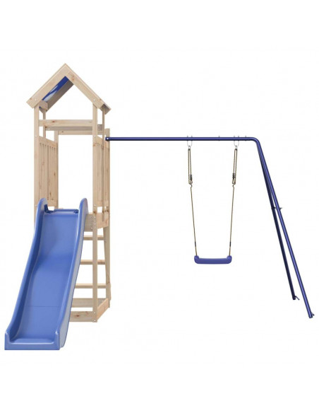 Set da Gioco da Esterno in Legno Massello di Pino