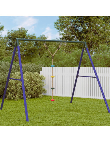 Altalena con Corda a Disco per Bambini con 4 Pioli Multicolore