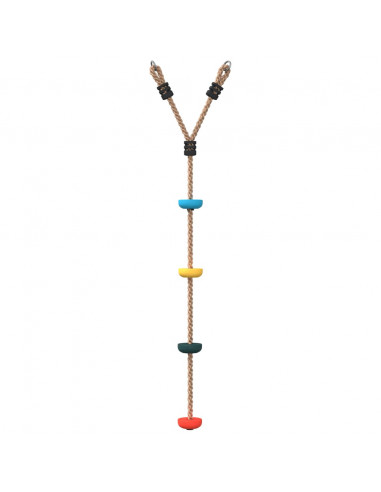 Altalena con Corda a Disco per Bambini con 4 Pioli Multicolore