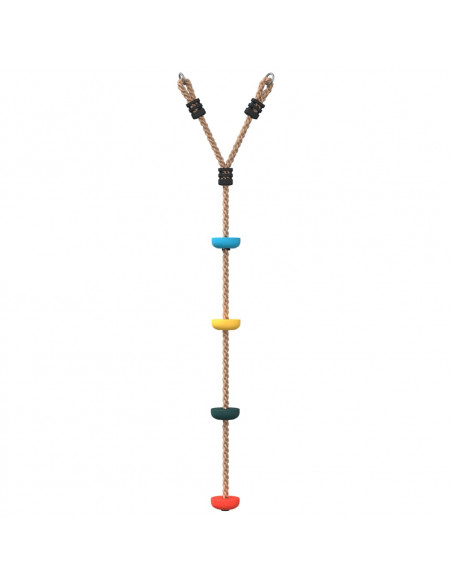 Altalena con Corda a Disco per Bambini con 4 Pioli Multicolore