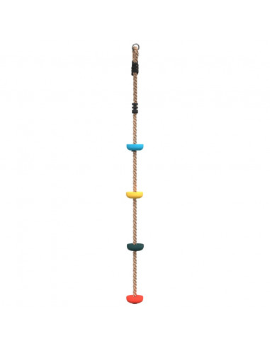 Altalena con Corda a Disco per Bambini con 4 Pioli Multicolore