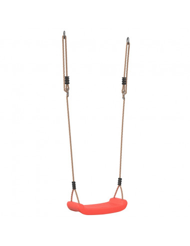 Seggiolino Altalena per Bambini Singolo Corda Regolabile Rosso