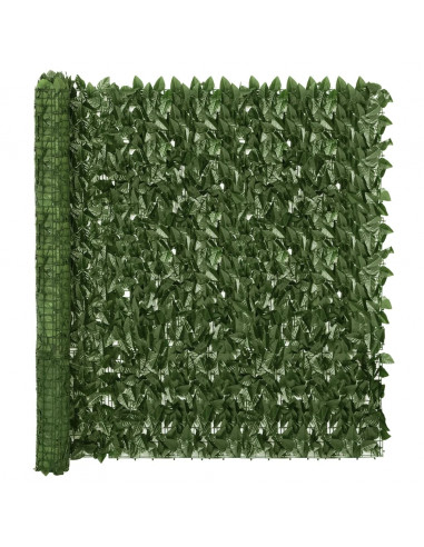 Schermo Privacy da Balcone con Foglie Verde Scuro 300x150 cm