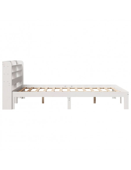 Giroletto con Testiera Bianco 160x200 cm Legno Massello di Pino