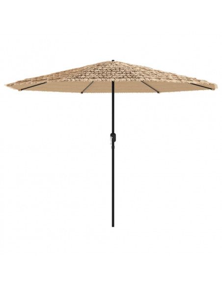Ombrellone Giardino con Palo in Acciaio Marrone 388x388x248 cm