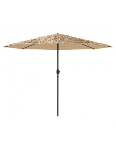 Ombrellone Giardino con Palo in Acciaio Marrone 388x388x248 cm