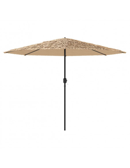 Ombrellone Giardino con Palo in Acciaio Marrone 388x388x248 cm