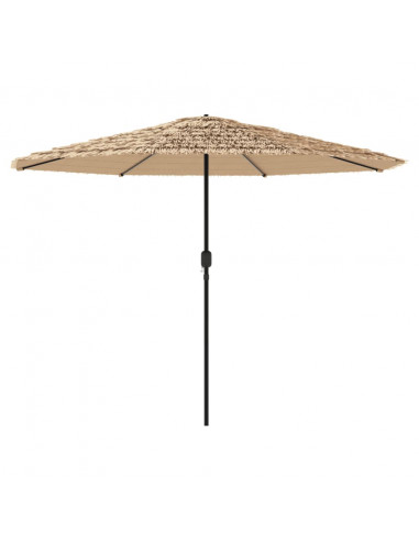 Ombrellone Giardino con Palo in Acciaio Marrone 388x388x248 cm