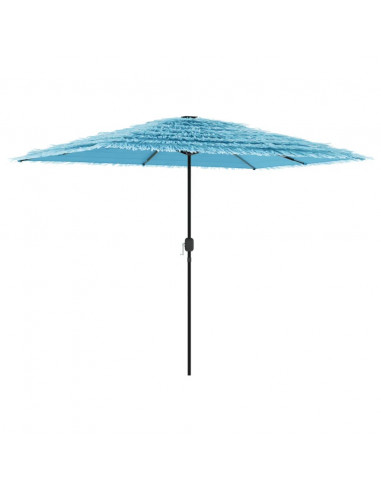 Ombrellone Giardino con Palo in Acciaio Blu 300x200x250 cm