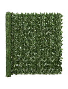 Paravento da Balcone con Foglie Verde Scuro 500x150 cm 2