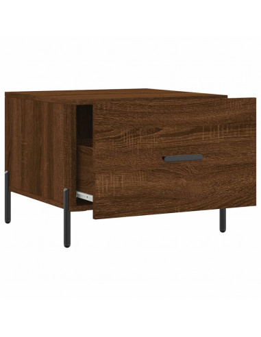 Tavolini Salotto 2 pz Rovere Marrone 50x50x40 Legno Multistrato