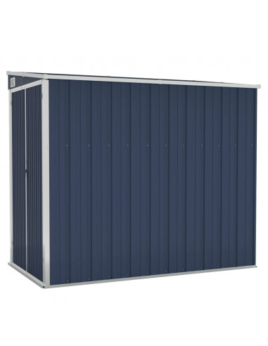 Capanno da Giardino a Parete Antracite 118x194x178 cm Acciaio