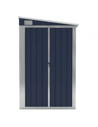 Capanno da Giardino a Parete Antracite 118x194x178 cm Acciaio