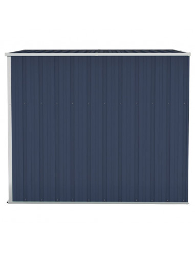 Capanno da Giardino a Parete Antracite 118x194x178 cm Acciaio