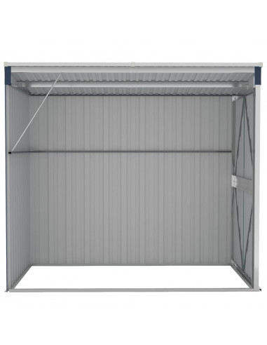 Capanno da Giardino a Parete Antracite 118x194x178 cm Acciaio