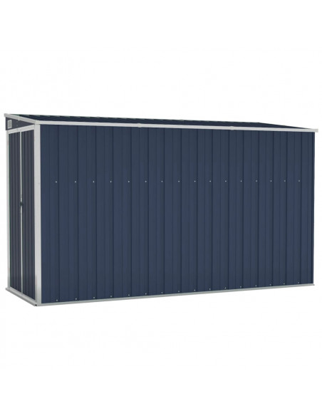 Capanno da Giardino a Parete Antracite 118x288x178 cm Acciaio