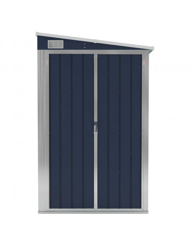 Capanno da Giardino a Parete Antracite 118x288x178 cm Acciaio