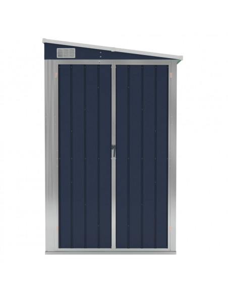 Capanno da Giardino a Parete Antracite 118x288x178 cm Acciaio