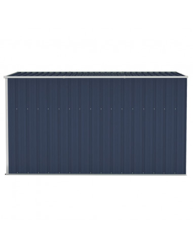 Capanno da Giardino a Parete Antracite 118x288x178 cm Acciaio