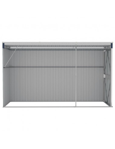 Capanno da Giardino a Parete Antracite 118x288x178 cm Acciaio